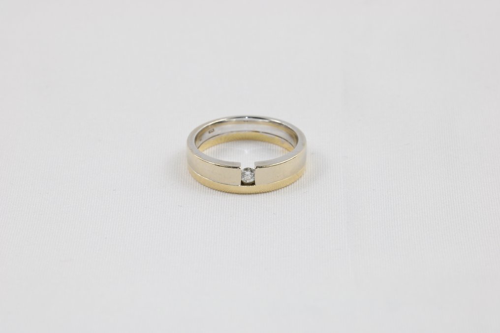 Δαχτυλίδι - 18 καράτια Κίτρινο χρυσό -  0.10ct. tw. Διαμάντι (Φυσικό)  #1.0