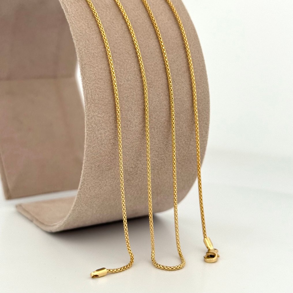 Nincs minimálár - Handmade - Nyaklánc - “Fopina” - 2.6 g - 18 kt. Sárga arany #1.0