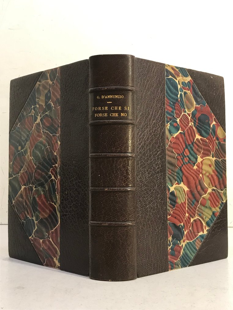 Gabriele d'Annuzio / Donatella Cross [Trad] - Forse che sì forse che no [Reliure signée Ourvand; 1/60 sur Hollande] - 1910 #4.3