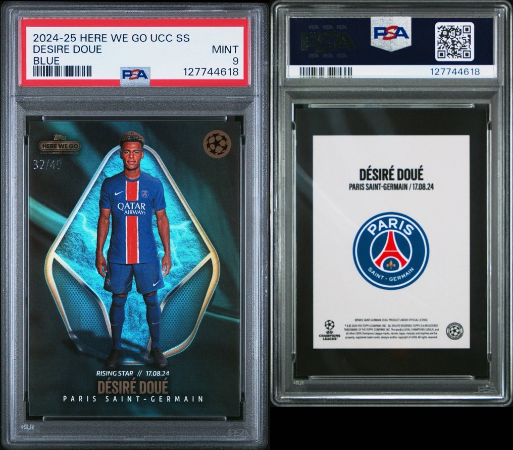 2024/25 Topps 2024-25 Here We Go UCC Désiré Doué 32/49 序列化卡 - PSA 9 - 1 Graded card #2.1