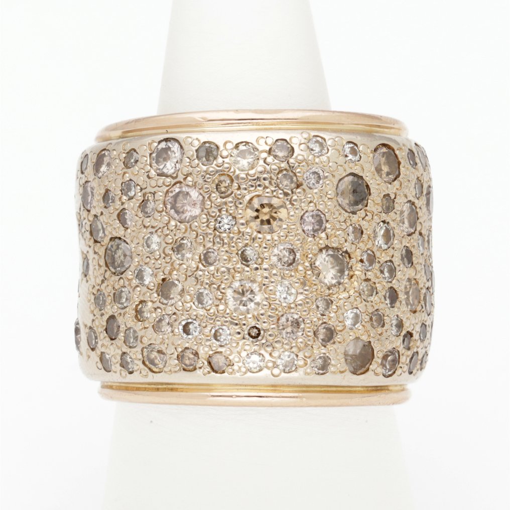 Pomellato - 戒指 - 18K包金 玫瑰金, 白金 钻石 (天然) #1.0