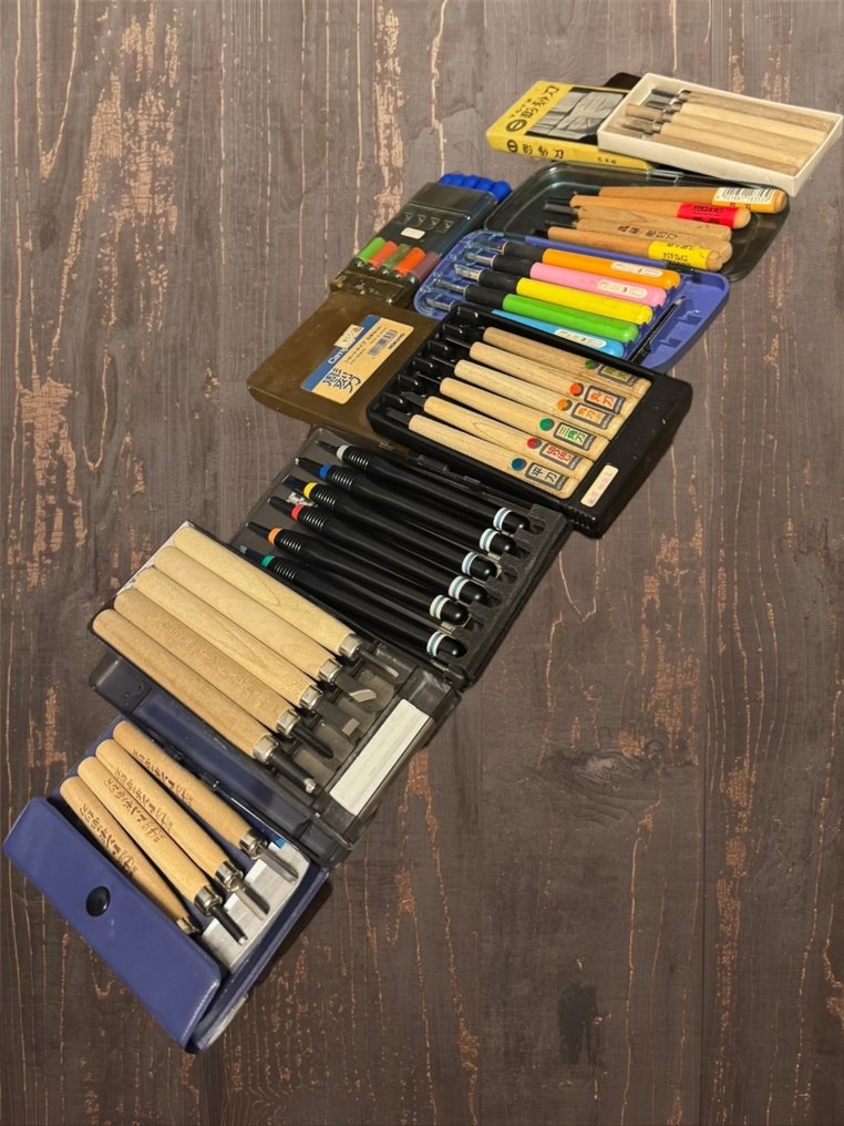 Yoshiharu, Sunster, Tombo etc. - Παιχνίδι Japanese Carving Chisels Best Grip - Ιαπωνία #1.0