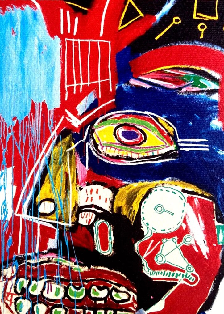 Jean-Michel Basquiat (1960-1988) - In This Case - Artestar licensed print - COA #3.2