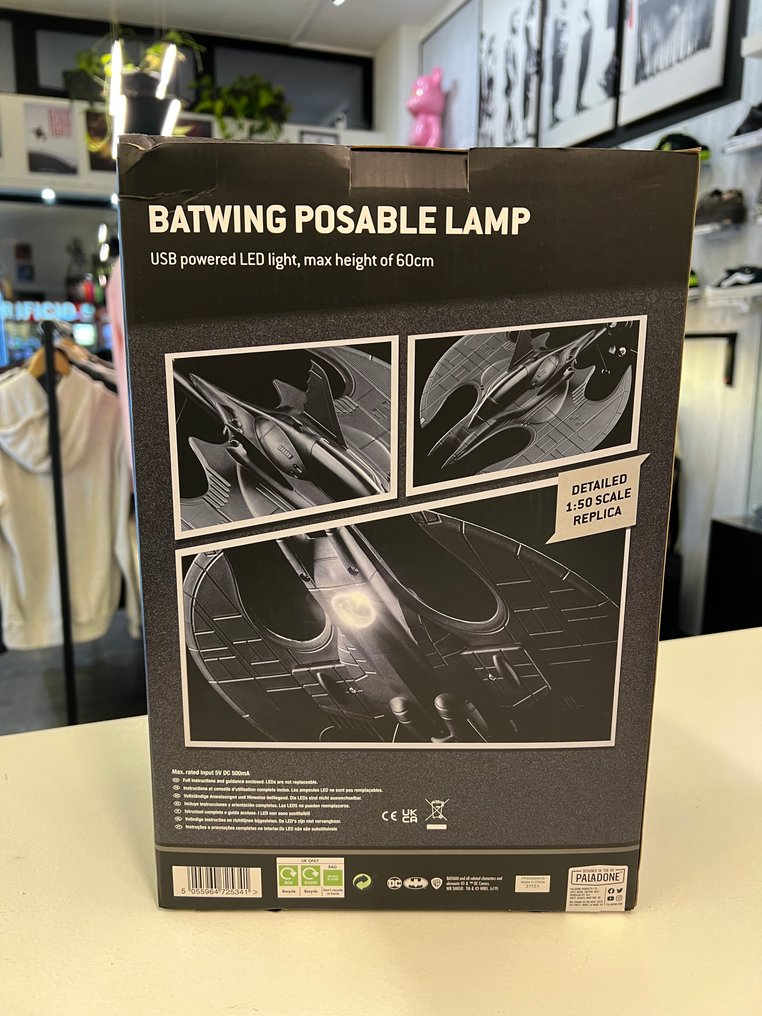 Paladone - 檯燈 - 蝙蝠翼可调节灯 - 塑料, 金屬 #1.0
