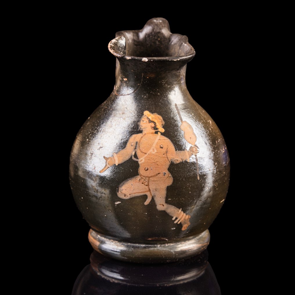 南意大利的 红色陶器酒壶与跳舞青年  (沒有保留價) #1.0