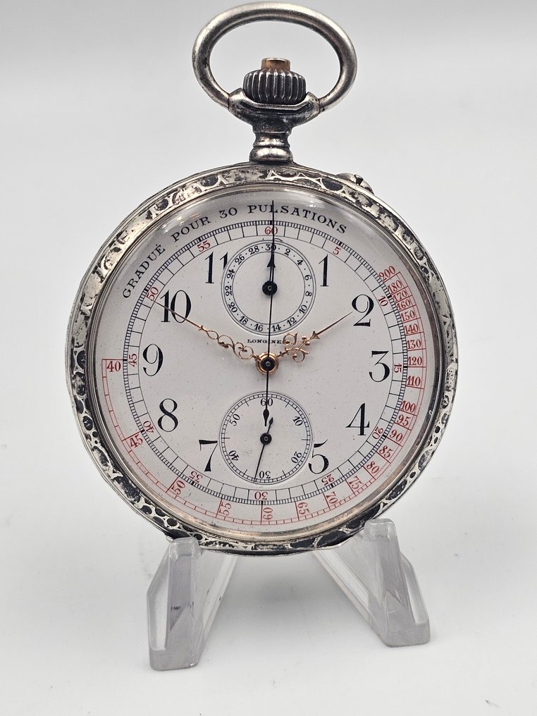Longines - Chronograph Silver Pocket  Watch - 2961850 - Herre - 1900-1949  #3.2