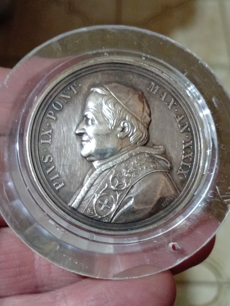 Vatican. Medaglia in argento 1874 basilica di Santa Maria in Trastevere #2.1