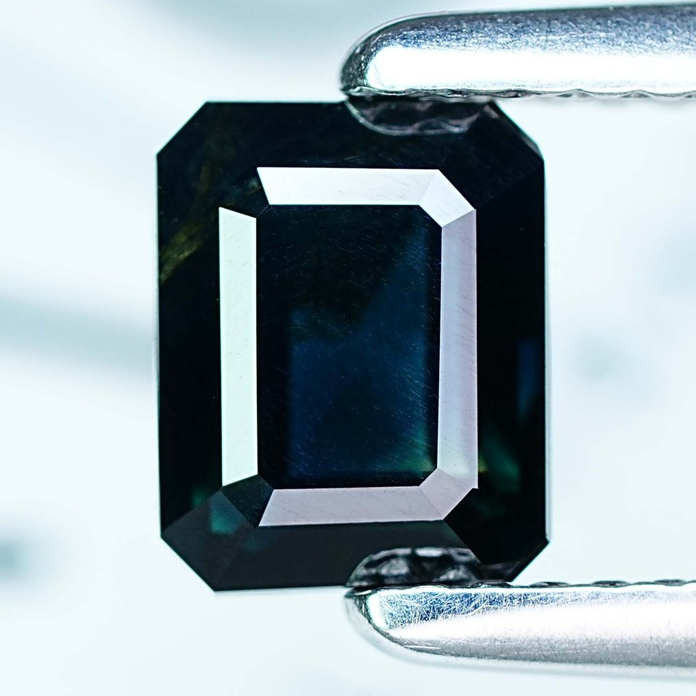 Fără preț de rezervă - 1 pcs  Albastru, Verde Safir  - 1.82 ct - Asociația internațională de pietre prețioase colorate (ICA GemLab) - Fără încălzire - Fără tratament #1.0