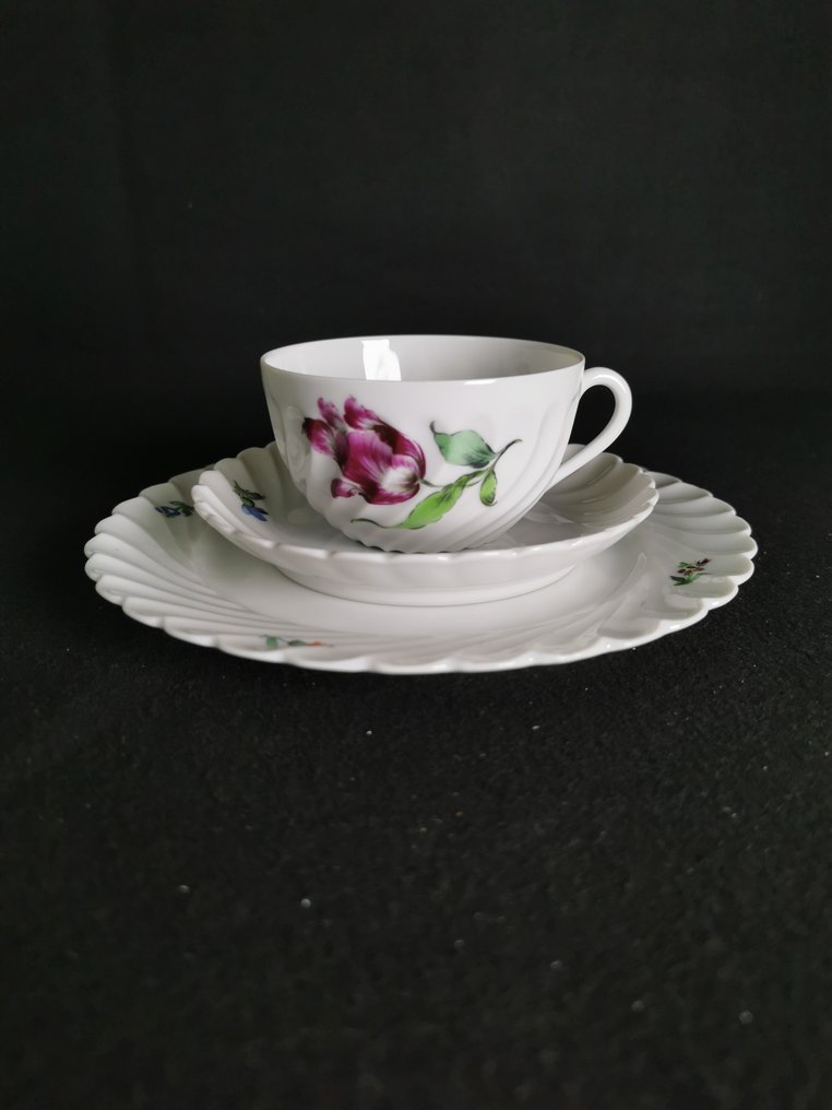 Porcellana Nymphenburg 30 pezzi - Set tazze da tà e piattini per 10 persone - Dipinto a mano - - Φλιτζάνι και πιατάκι (30) - Πορσελάνη #2.1