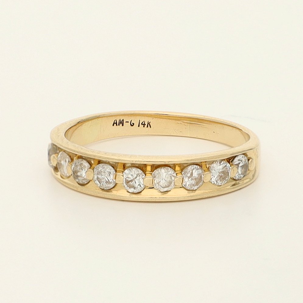 Ring - 14 kt Gelbgold - 0.63ct. tw. Diamant (Natürlich) #1.0