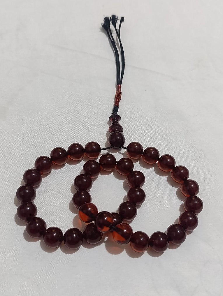  Ροζάριο - Κεχριμπάρι - 1970-1980 - Σπάνια Κομποσκοίνια Προσευχής  #2.1