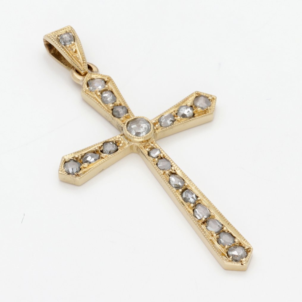 Pendentif - 18 carats Or jaune Diamant (Naturelle)  #4.3