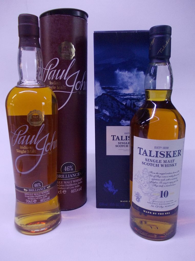 Talisker 10yo & Paul John Brilliance  - 700ml - 2 bottles #1.0