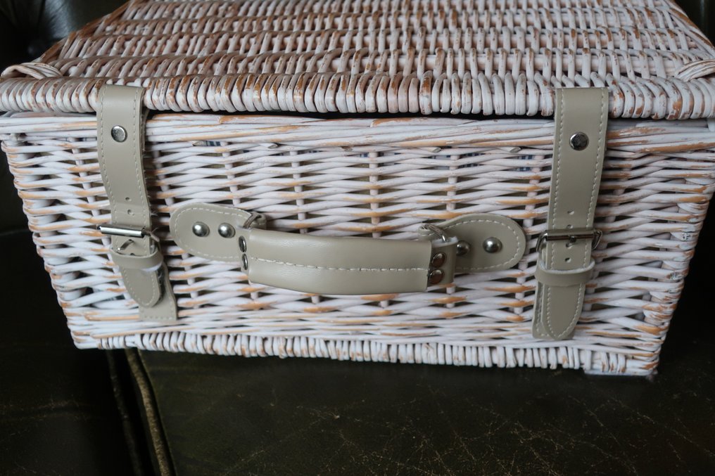 Kosz piknikowy - riet, metaal, porselein - Kosz piknikowy dla 2 osób #4.3