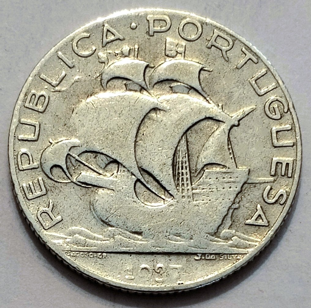 Portugal. Republic. 2,5 Escudos -1937 - Rara  (No Reserve Price) #3.2