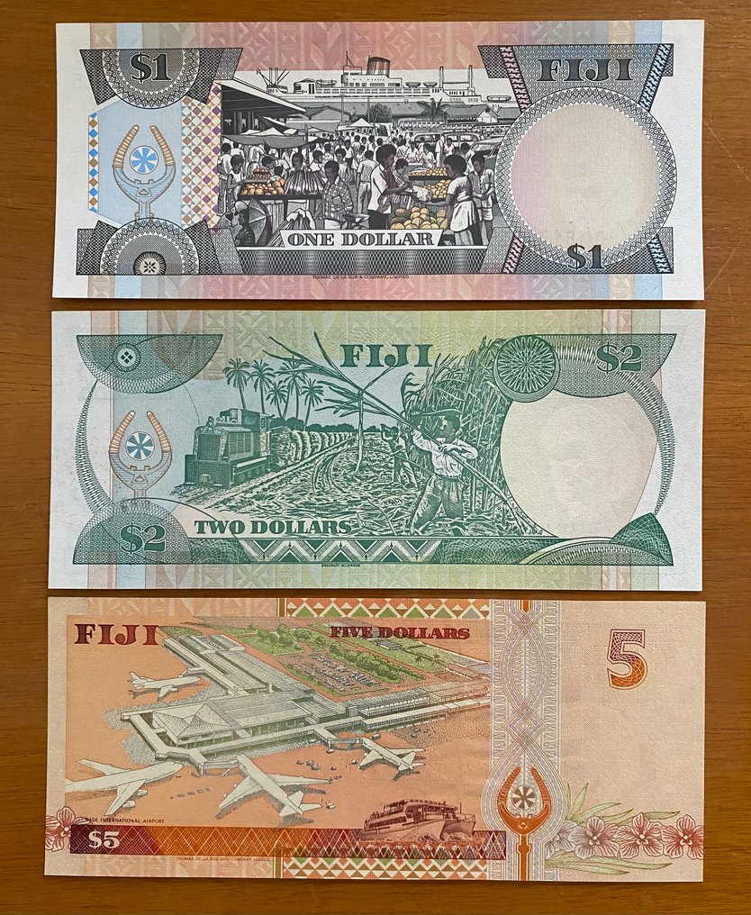 Fiji. - 1, 2, 5, 10, 20, 20 Dollars - various dates - Pick 89a, 87a, 101a, 94a, 95a, 99a  (No Reserve Price) #2.1