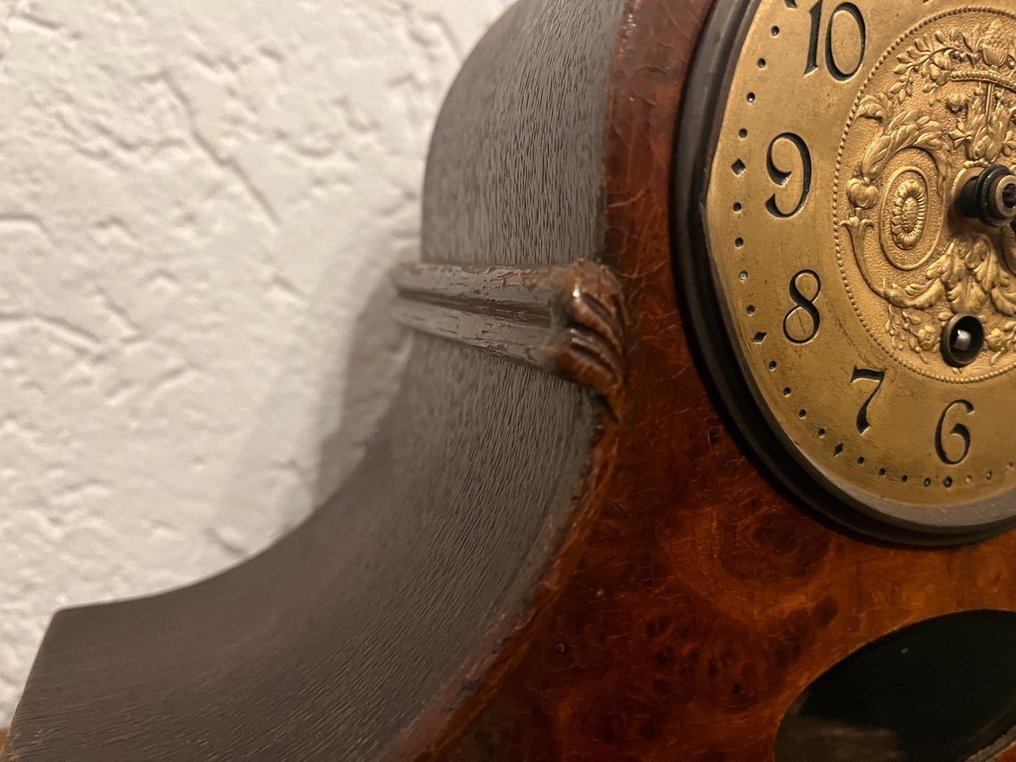 台钟 -  新艺术风格 木, 黄铜, 玻璃, 铬 - 1900-1910 #3.2