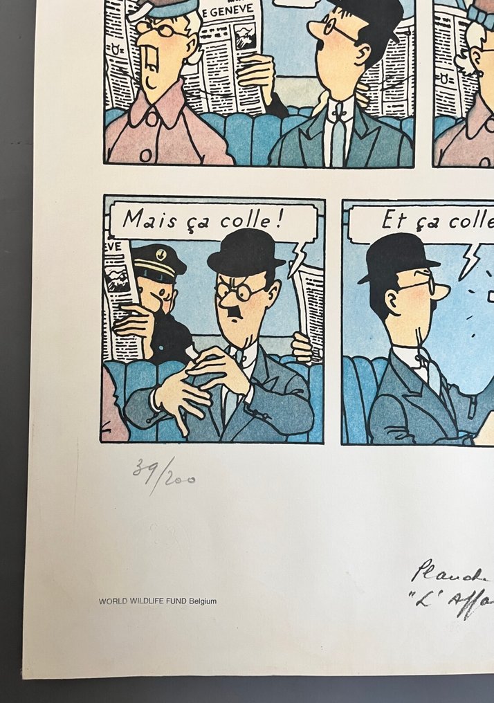 Tintin - Litographie WWF - Tintin - L'affaire Tournesol - Signée - Numérotée - 1981 #1.0