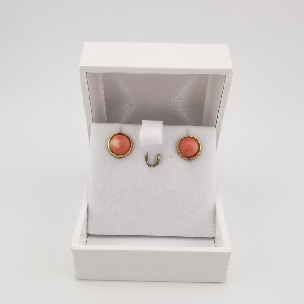 Korall - Ezüst - Drop fülbevaló - olasz kézművesség #1.0