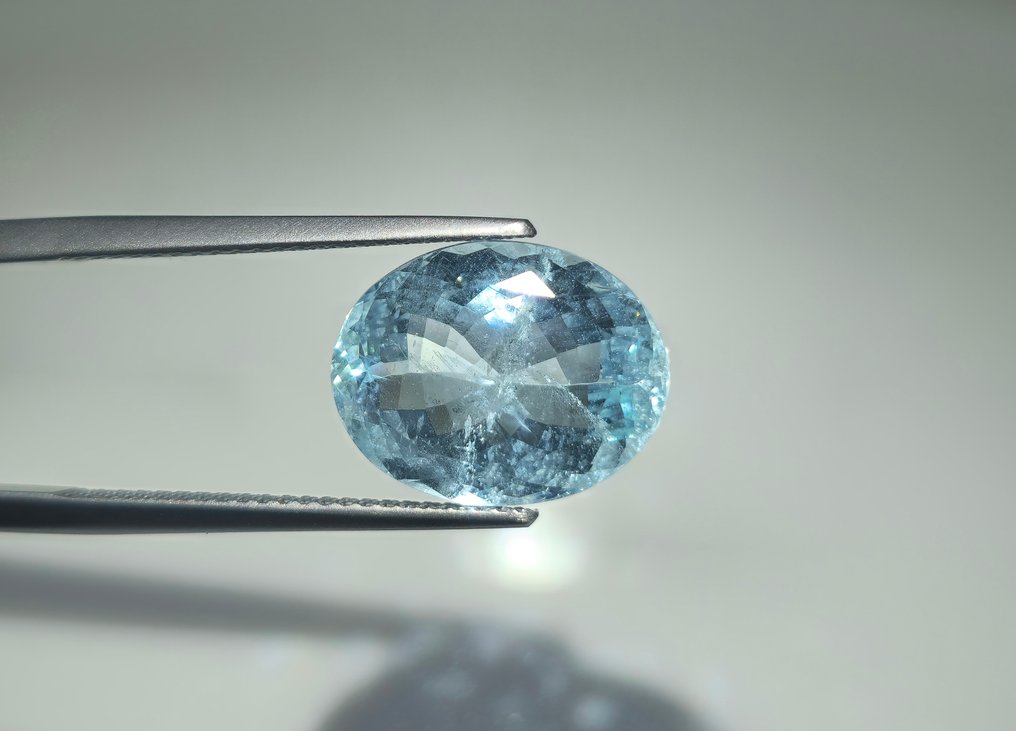 没有保留价 - 1 pcs 蓝色 海蓝宝石 - 6.13 ct - 国际宝石研究院(IGI) #1.0