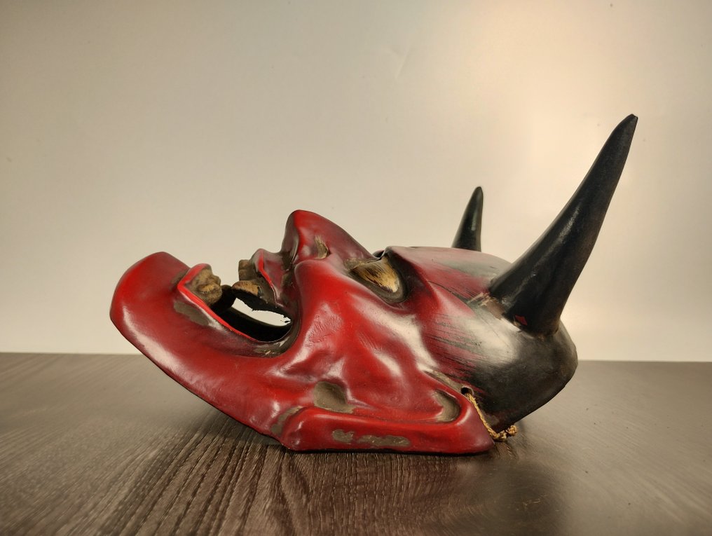 日本能乐面具 - 木 - 恶魔，Hannya 般若能面 (没有保留价) #2.1