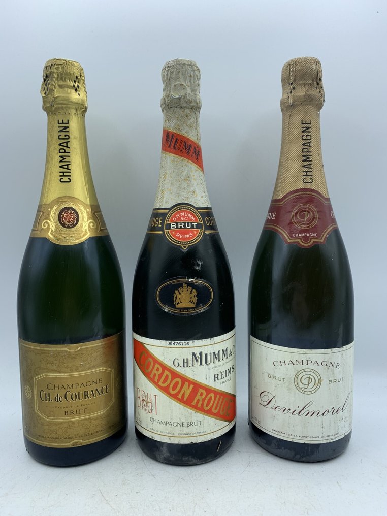 G. H. Mumm, Mumm Cordon Rouge, Ch. de Courance, Devilmorel - Champagne Brut - 3 Bottle (0.75L) #1.0