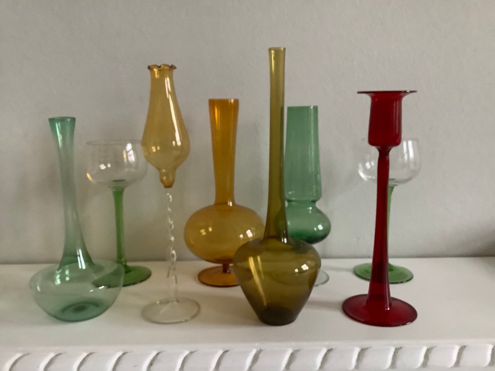 Lauscha Thüringen  - Glas (8) - Glas -  Solifleur Goblet Vasen  #1.0