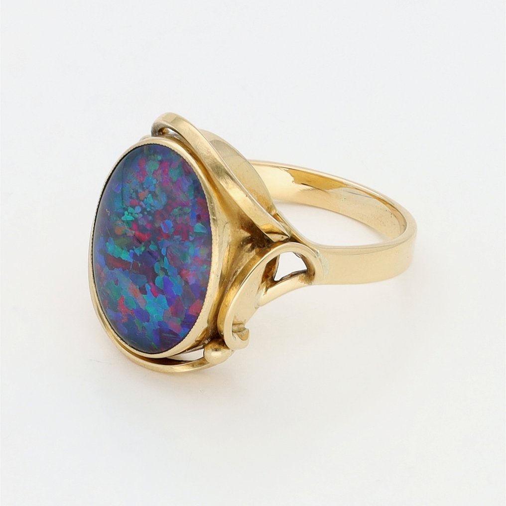 Bague - 18 carats Or jaune - Opaal #1.0