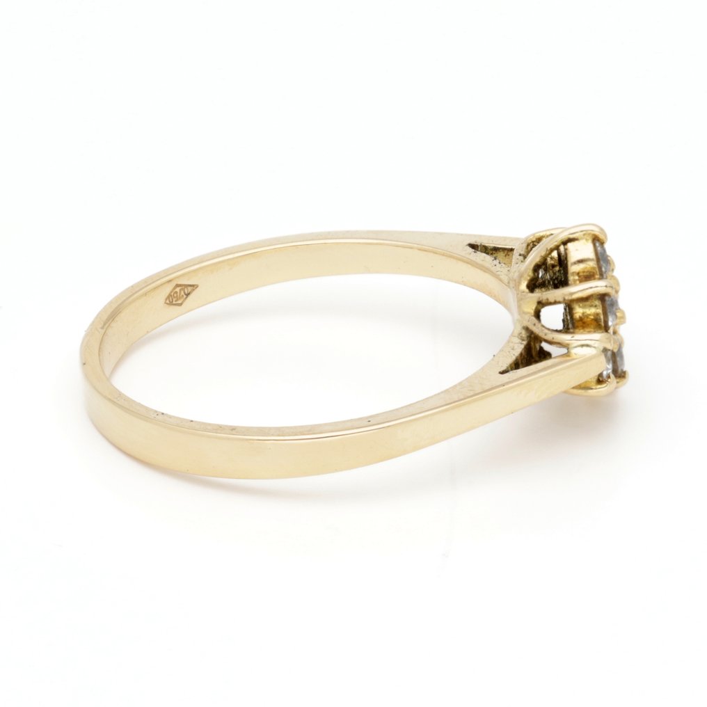Bague - 18 carats Or jaune Diamant (Naturelle)  #4.3