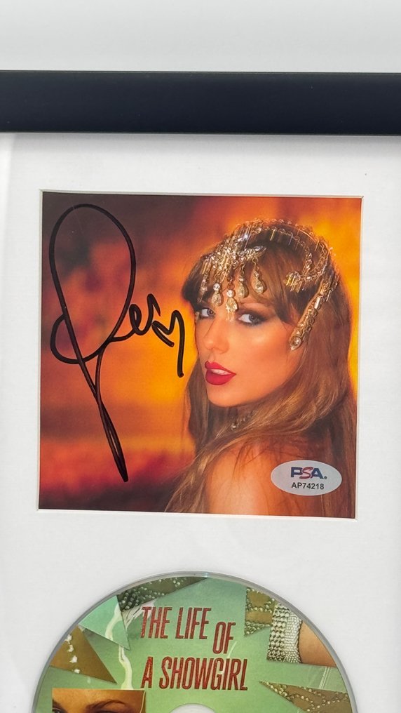 Taylor Swift - Taylor Swift – 'The Life of a Showgirl' Autographed Display with PSA Certification - Certificate, framed, Hand signed #1.0