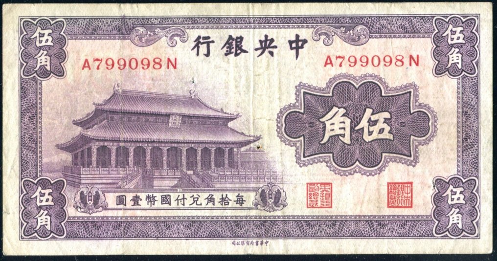 中国， 民国。. Fifty Cents 1931 - P-205a  (没有保留价) #1.0