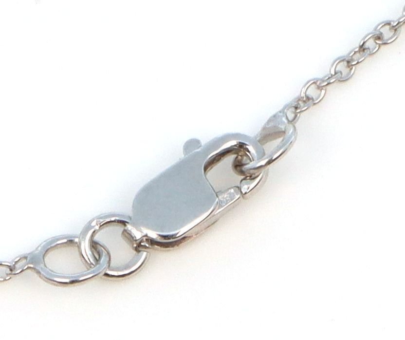 没有保留价 - 吊坠项链 - 18K包金 白金 -  0.18ct. tw. 钻石 (天然)  #2.1