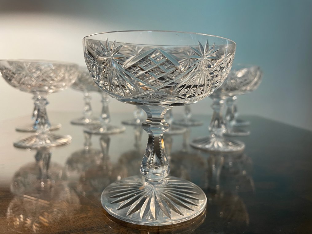 Val Saint Lambert - 成套餐具 (11) - Edie, taille Thomas(1906)11x 高度11厘米 - 水晶 - Service Edie #4.3