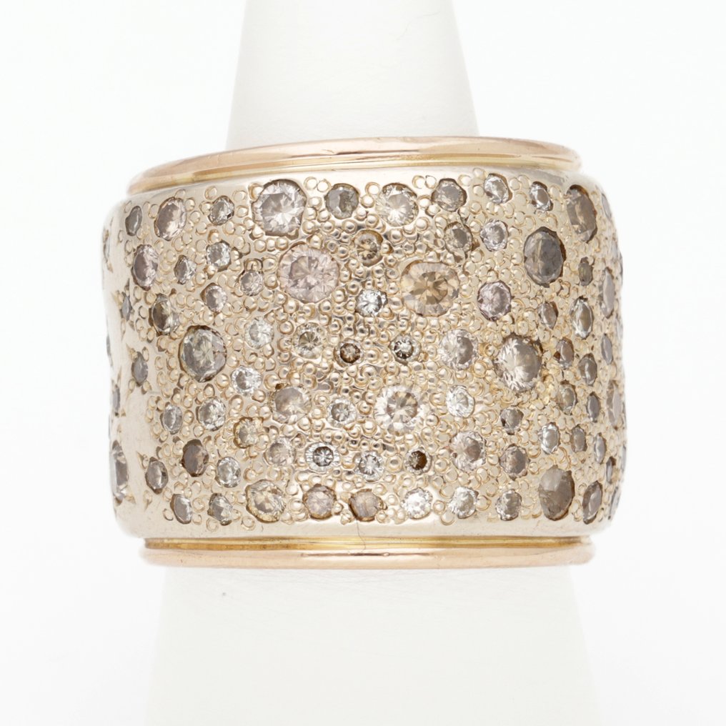 Pomellato - 戒指 - 18K包金 玫瑰金, 白金 钻石 (天然) #1.0