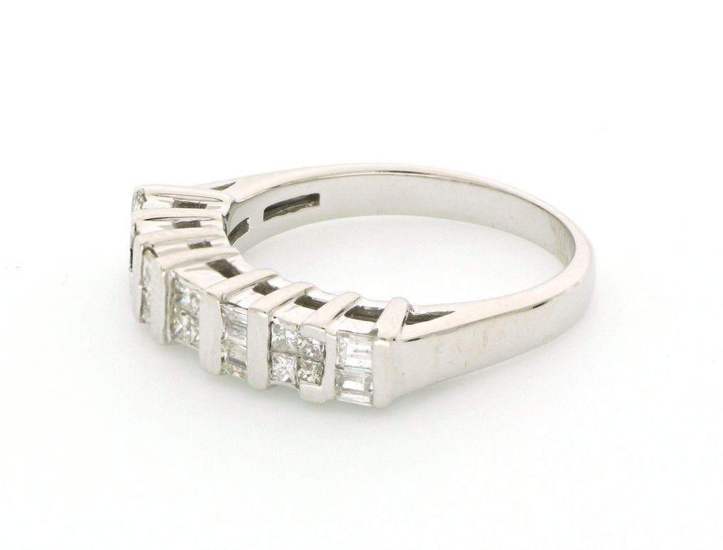 Zonder Minimumprijs - Ring - 18 karaat Witgoud - 1.00ct. tw. Diamant (Natuurlijk) #1.0