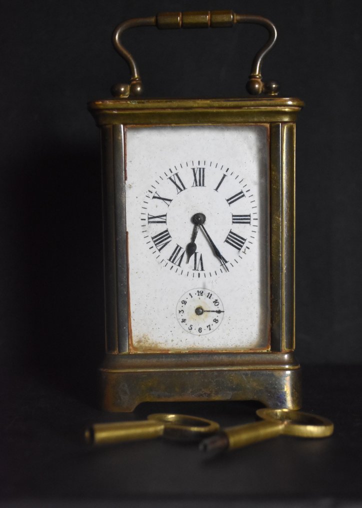 Carriage clock, Alarm clock -   - Patinated bronze - 1900-1910 #1.0
