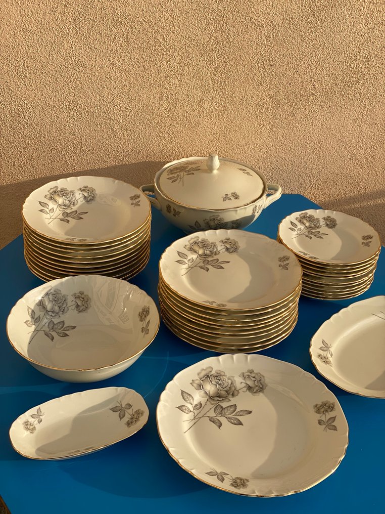 Richard Ginori - Rosa Grigia - Σερβίτσιο τραπεζιού (35) - Πορσελάνη - κομψότητα - ανθιστός #4.3