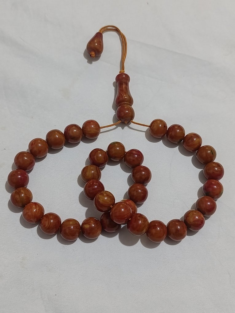  Ροζάριο - Κεχριμπάρι - 1970-1980 - Σπάνια Κομποσκοίνια Προσευχής  #2.1