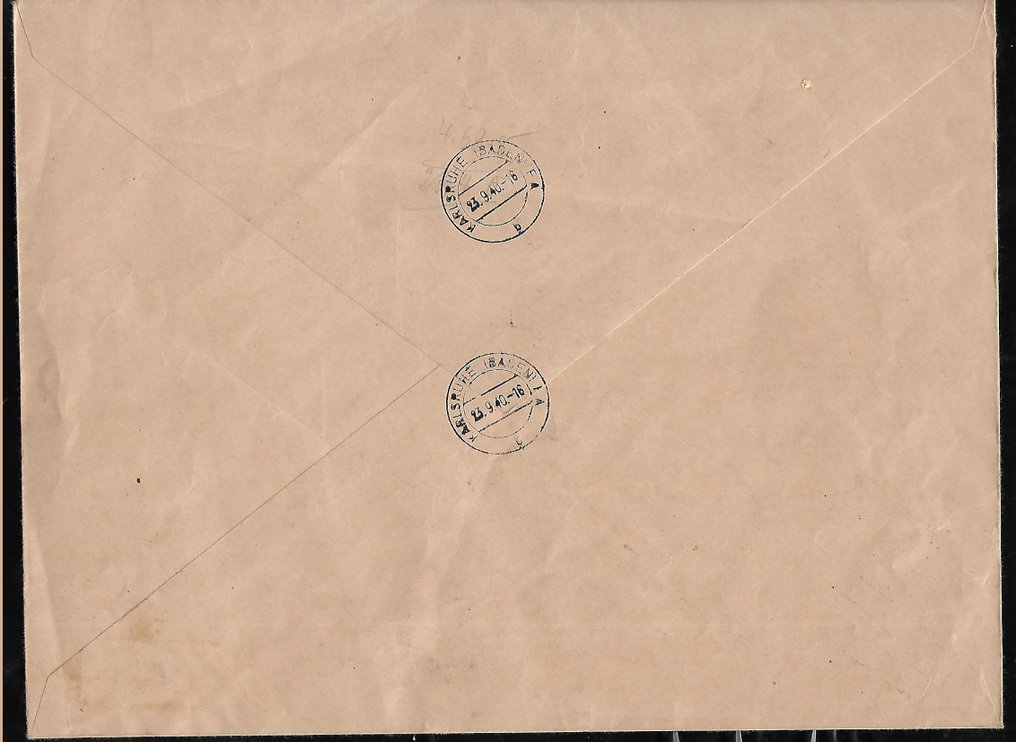 德意志帝国-占领阿尔萨斯(1940) 1940 - 阿尔萨斯-洛林,两个系列8至39,兴登堡在大信封上超载。 #2.1