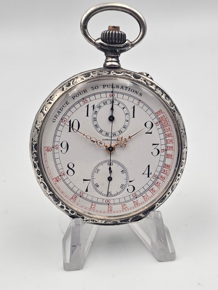 Longines - Chronograph Silver Pocket  Watch - 2961850 - Herre - 1900-1949  #1.0