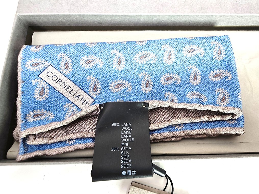 Corneliani - Pochet/Pochetsjaal - Wool & Silk - Sciarpa #4.3