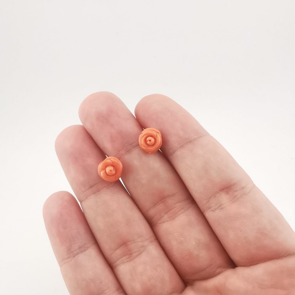 Korall - Argento 925 - Drop fülbevaló #3.2