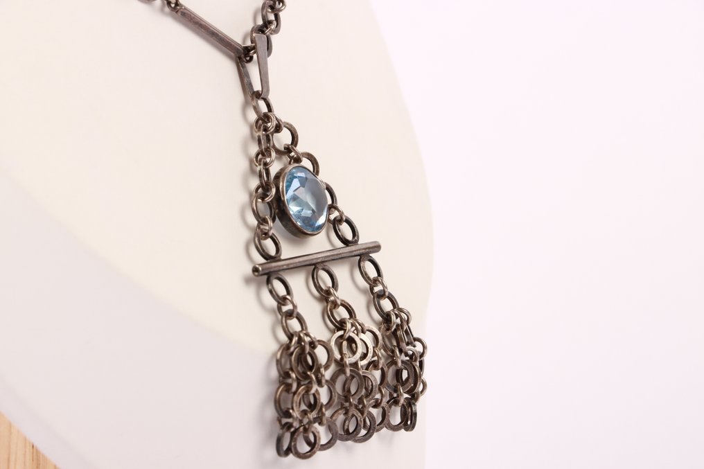 没有保留价 - 项链 银 - Topaz 复古 #2.1