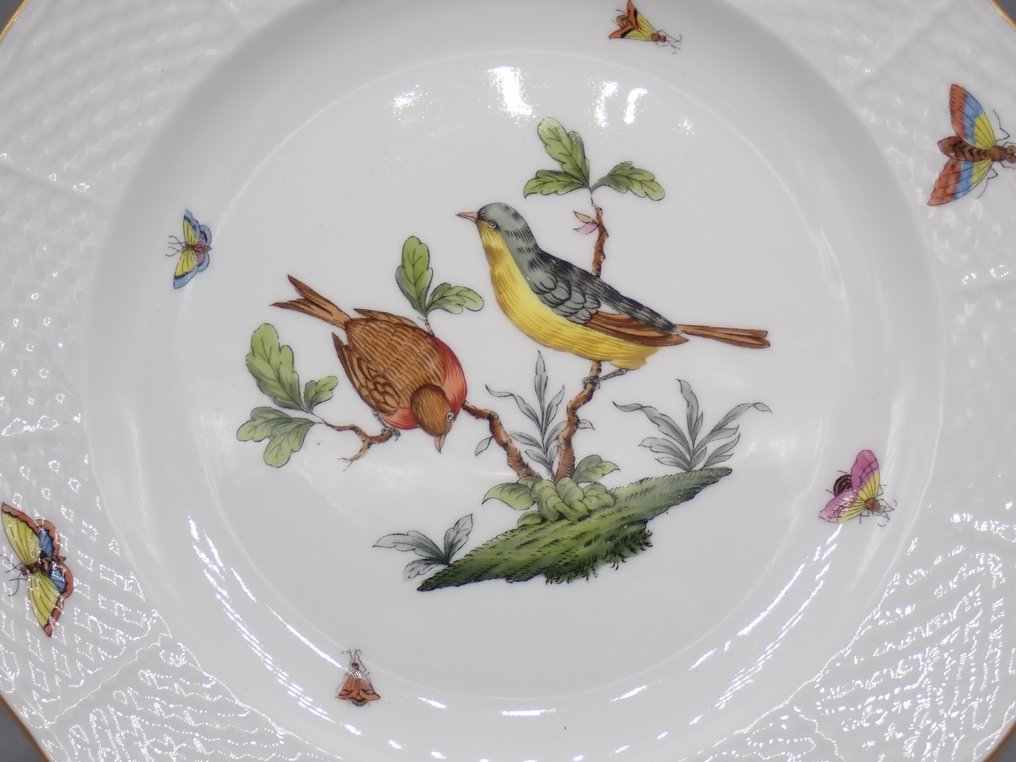 Herend - 盘子 (4) - Rothschild Birds - 瓷 - 四个餐盘 #2.1