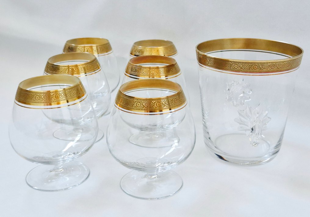 Theresienthal - Drinking set (7) - Concord Minton - Crystal - Cognac glasses / Ice bucket #4.3