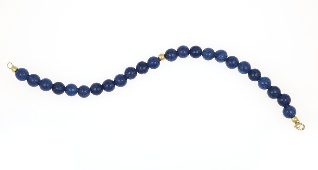No reserve price - Bracelet - 18 kt. Yellow gold Lapis lazuli #2.1