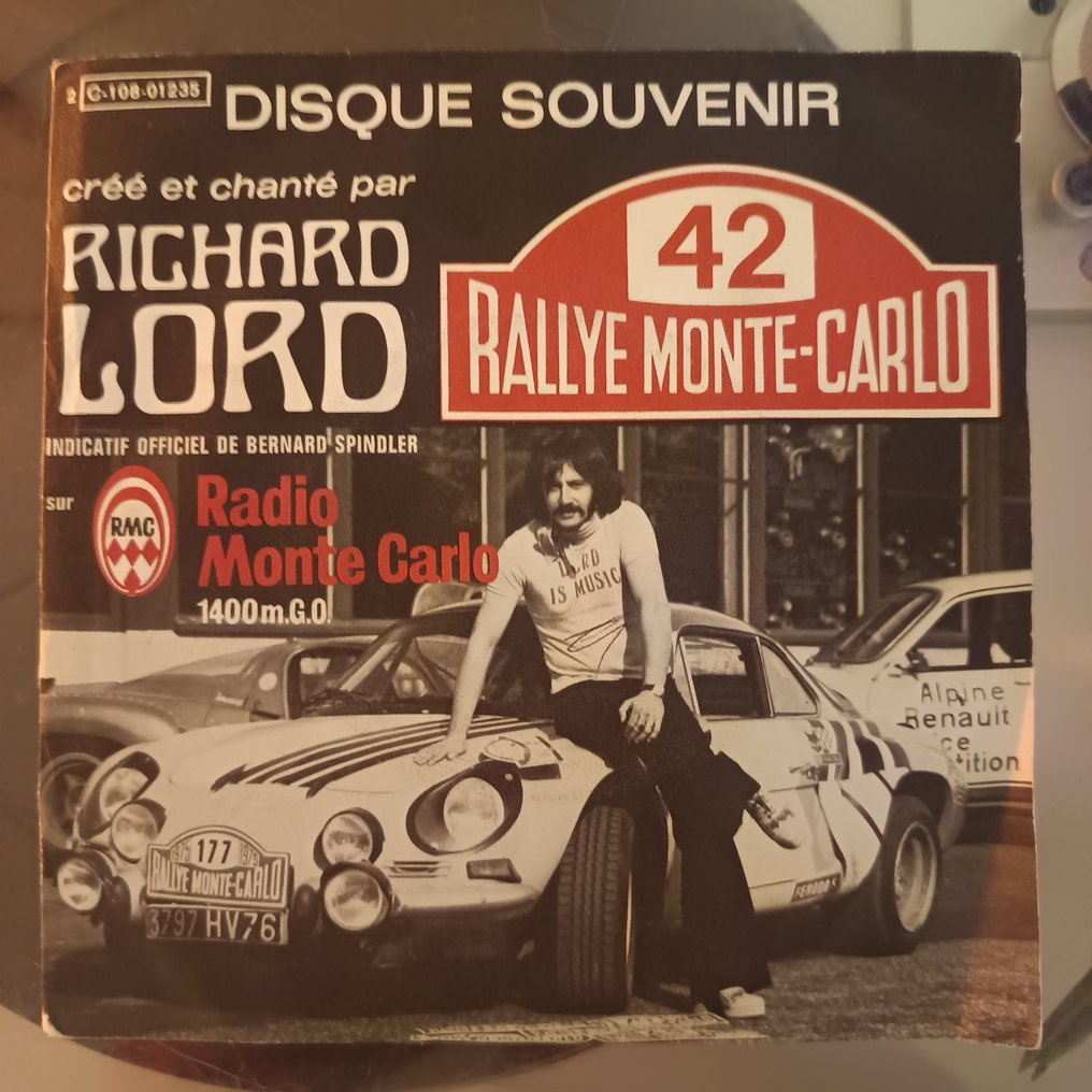 IXO 1:18 - 模型賽車  (2) - Lot Rallye Monte-Carlo Alpine A110/Disc 7" officiel - Lot Rallye Monte-Carlo 1975 7英寸官方碟片 #1.0