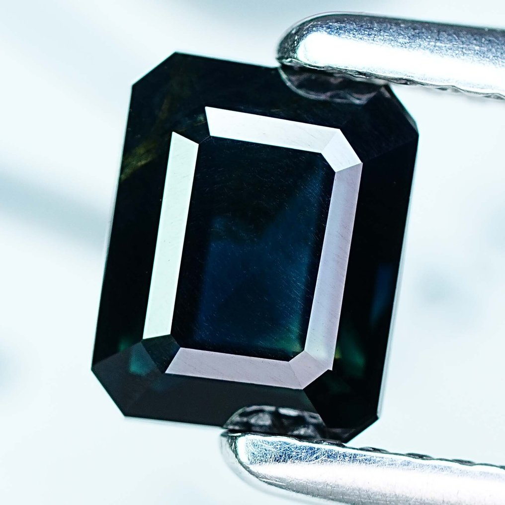 Fără preț de rezervă - 1 pcs  Albastru, Verde Safir  - 1.82 ct - Asociația internațională de pietre prețioase colorate (ICA GemLab) - Fără încălzire - Fără tratament #4.3