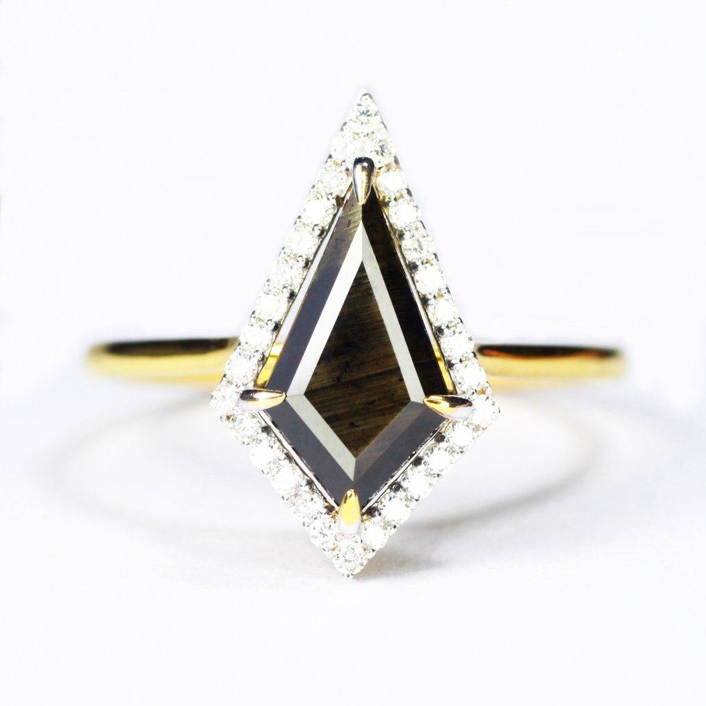 Zonder minimumprijs - Ring - 14 karaat Roségoud - 2.06ct. tw. Saffier - Diamant - Zeldzame en unieke gouden glans #1.0