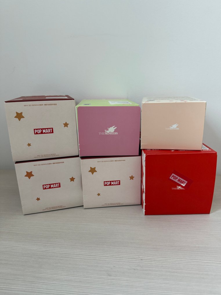 Pop Mart - Puppe Lotto di 6 Labubu – Box sigillati | Possibilità di Secret & Super Secret | Con scontrini originali - 2020 und ff. #1.0